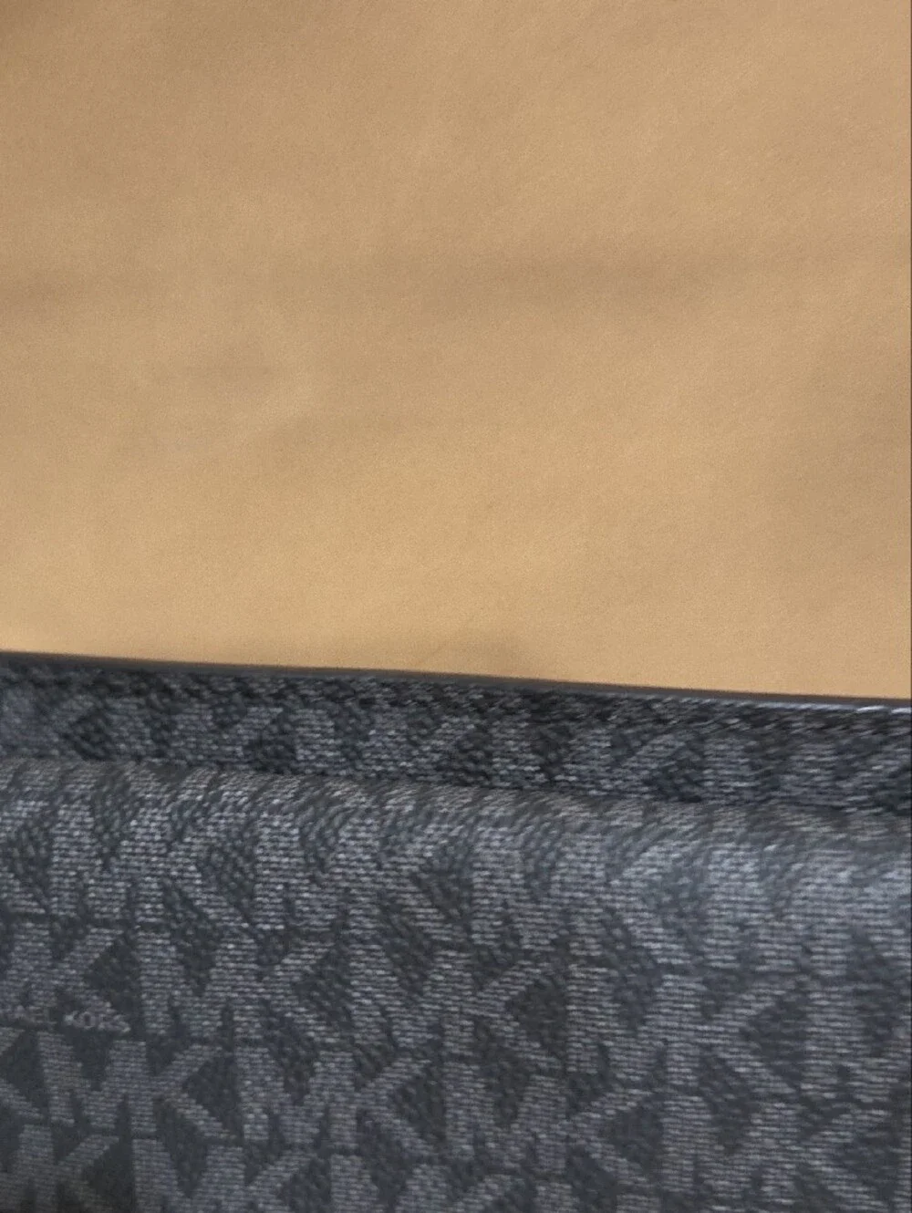 Michael Kors Black Logo Crossbody Wallet with Gold Hardware